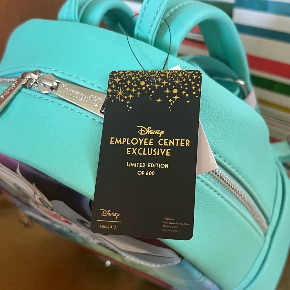 Loungefly Teal/Mint Disney Employee Center Exclusive Mini Backpack